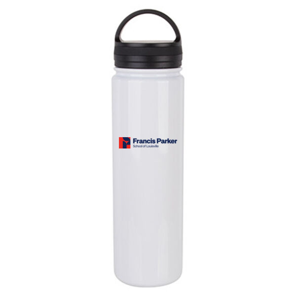 23 oz Flask Bottle w/Portable Lid - Sublimated Logo Thumbnail