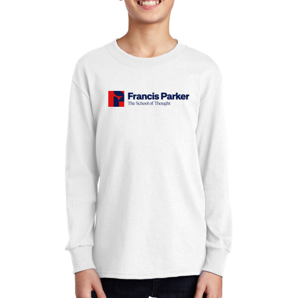 Youth Long Sleeve Core Cotton Tee - Screen Print Logo Thumbnail