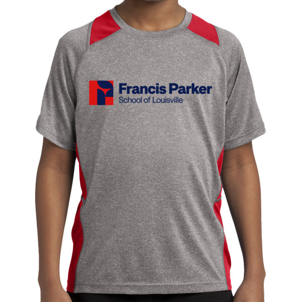 Sport-Tek Youth Heather Colorblock Contender Tee - Screen Print Logo Thumbnail