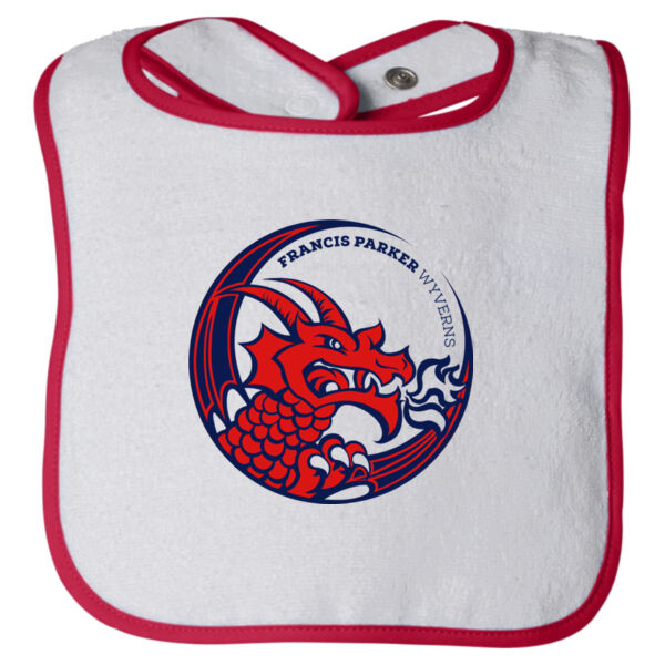 Rabbit Skins - Infant Contrast Trim Terry Bib - Printed Logo Thumbnail