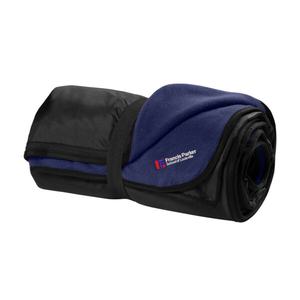 Port Authority® Fleece & Poly Travel Blanket - Embroidered Logo Thumbnail