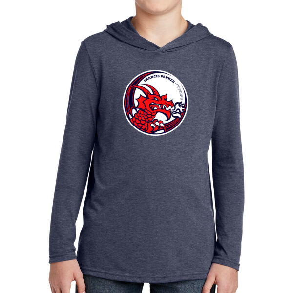 District ® Youth Perfect Tri ® Long Sleeve Hooded T-Shirt - Printed Logo Thumbnail