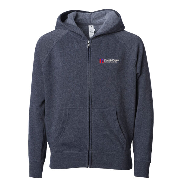 Youth Lightweight Special Blend Raglan Zip Hood - Embroidered Logo Thumbnail