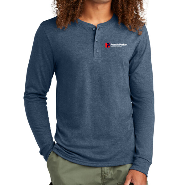 District® Perfect Tri® Long Sleeve Henley - Printed Logo Thumbnail