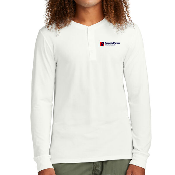 District® Perfect Tri® Long Sleeve Henley - Printed Logo Thumbnail